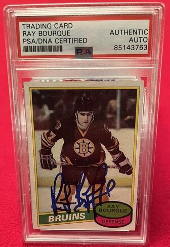1980-81 Topps Ray Bourque Boston Bruins وقعت بطاقة RC PSA Slabbed 85143763 - بطاقات الصاعد الموقعة للهوكي in Saudi Arabia