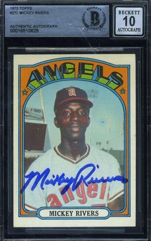 توقيع ميكي ريفرز GEM MINT 10 Beckett BAS 1972 Topps Rookie Autograph - بطاقات موقعة للبيسبول in Saudi Arabia