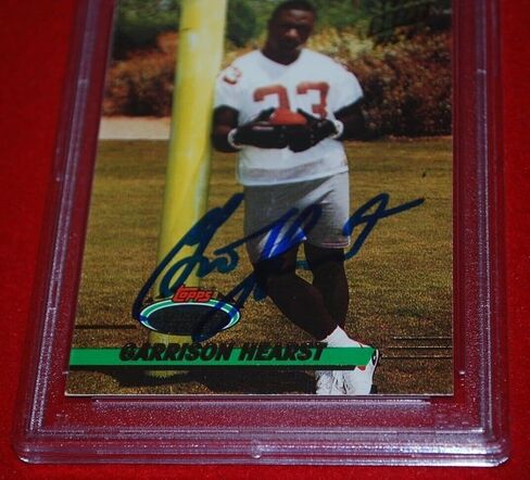 GARRISON HEARST Cardinals 49ERS Signed 1993 TOPPS Stadium Club Rookie Card PSA - Football Slabbed Autographed Rookie Cards in Kuwait