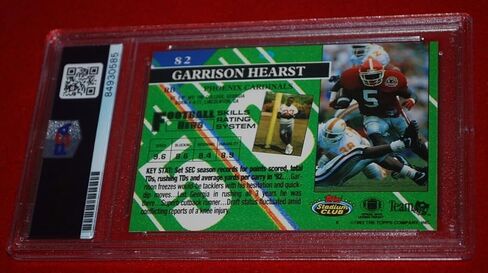 GARRISON HEARST Cardinals 49ERS Signed 1993 TOPPS Stadium Club Rookie Card PSA - Football Slabbed Autographed Rookie Cards in Kuwait
