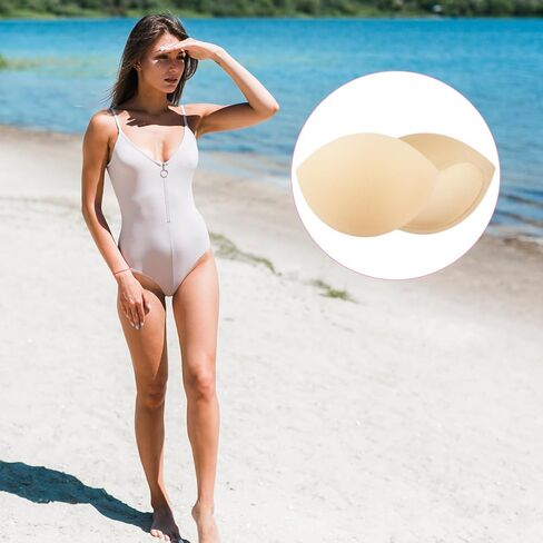 2 Pairs Small Size Bra Inserts Breast Enhancers, Women's Push Up Bra Pads Inserts, Large Cup Bust Lifter, Push up Swimsuit Pads, Add Cups Size Instantly Fits A Cup, Black & Skin Color in Saudi Arabia