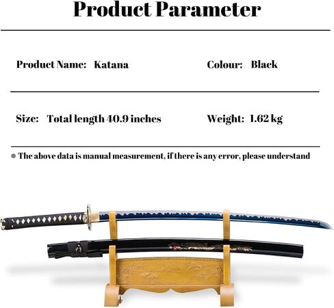 1060 High Carbon Steel Japanese Katana Samurai Sword Real Full Tang Cold Steel Training Sword للرجال والنساء ، 40.9 بوصة ، مثالية للجمع ، العرض ، الديكور in Saudi Arabia