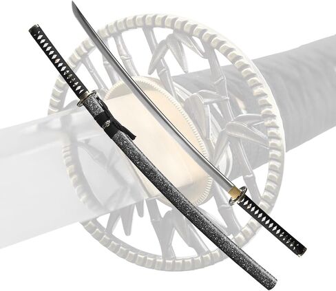 1060 High Carbon Steel Japanese Katana Samurai Sword Real Full Tang Cold Steel Training Sword للرجال والنساء ، 40.9 بوصة ، مثالية للجمع ، العرض ، الديكور in Kuwait
