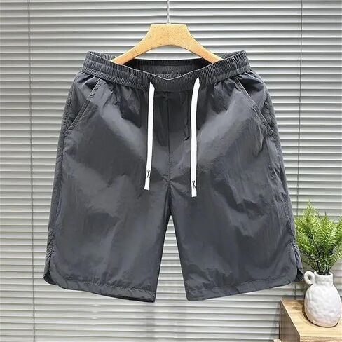 Men Drawstring Sports Short Pants Joggers Wide with Pockets Sweat Shorts in Saudi Arabia
