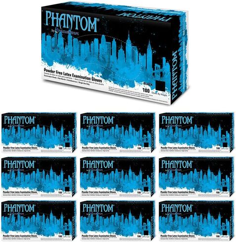Phantom 6 mil Latex Powder Free Exam Gloves (Medium - 1000) in Saudi Arabia