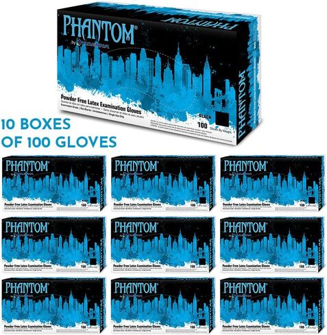 Phantom 6 mil Latex Powder Free Exam Gloves (Medium - 1000) in Saudi Arabia