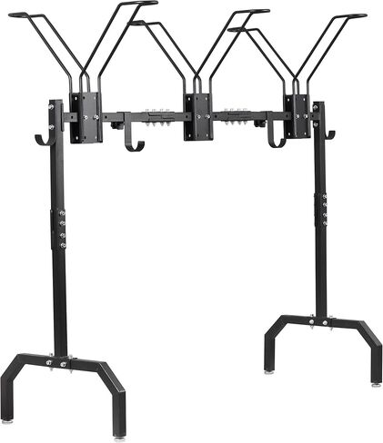 رف وقوف السيارات للدراجات لدراجات 2 ، رف منظم تخزين الدورة المحمولة مع 2 خطاف ، للمرآب/المنزل/الاستخدام الداخلي/الخارجي in Kuwait