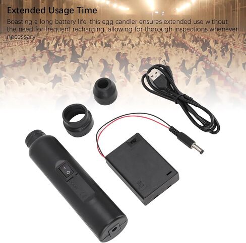 LED Egg Candler, Portable Candling Light Tester Cool Light Incubator Tester Lamp with USB Cable for All Eggs Type Monitor The Development of The Embryo Within Eggs in Saudi Arabia