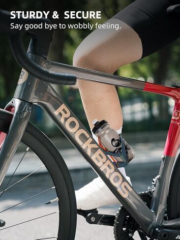 قفص زجاجة ماء Rockbros مع رافعات إطارات مدمجة ، 2 في 1 حامل زجاجة خفيفة الوزن ، حامل دراجة للدراجة للدراجة الخفيفة in Saudi Arabia