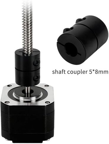 5pcs 5x8x25mm Rigid Coupling Shaft Coupler Stepper Motor Couplings 3D Printer Step Motor Connector(Silver) in Saudi Arabia