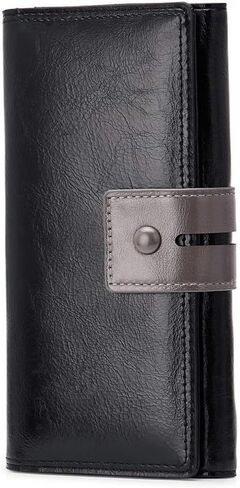 Wallet for Women RFID Blocking Leather Purses Credit Card Holder Ladies Bifold Large Capacity Long Purse in Saudi Arabia