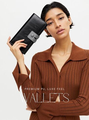 Wallet for Women RFID Blocking Leather Purses Credit Card Holder Ladies Bifold Large Capacity Long Purse in Saudi Arabia