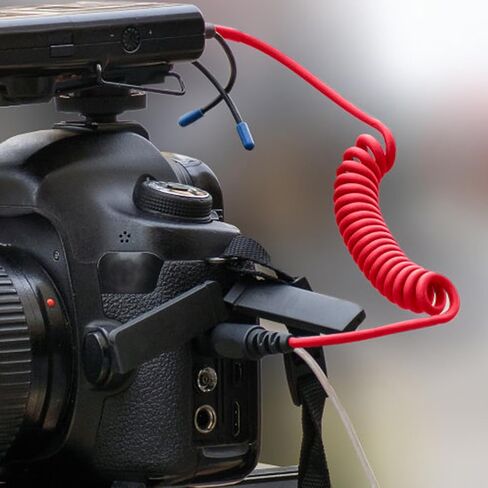 2pcs 3.5mm TRS Microphone Cable, Coiled Male to Male Audio Patch Cord Compatible with DSLR Cameras DJI Mic 2 & Rode Microphone Wireless Pro Adapter Accessories (Red, Black, Gray) in Saudi Arabia