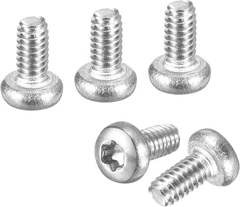 M5x20mm Pan Head Torx Security Screw - 25pack - جيد للآلات - 304 زر الفولاذ المقاوم للصدأ الرأس Torx Bolt Star Drive السحابات - نغمة الفضة in Kuwait