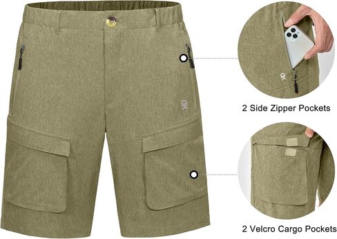 Little Donkey Andy Men's Stretch Quick Dry Cargo Shorts for Hiking, Camping, Travel in Kuwait