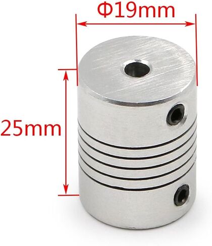 5x8mm CNC Motor Jaw Shaft Coupler 5mm to 8mm Flexible Coupling OD 19x25mm 3/4/5/6/6.35/7/8/10mm 1Pcs(6 X 6.35) in Saudi Arabia