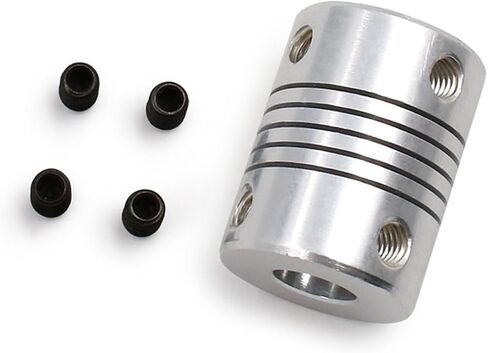 5x8mm CNC Motor Jaw Shaft Coupler 5mm to 8mm Flexible Coupling OD 19x25mm 3/4/5/6/6.35/7/8/10mm 1Pcs(6 X 6.35) in Saudi Arabia