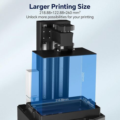 ELEGOO Saturn 4 Ultra 16K Resin 3D Printer, Fast Printing up to 150mm/h, 16K Ultra High Resolution, Automatic Leveling, Smart Mechanical Sensor, AI Camera, Large Printing Size 211.68*118.37*220mm³ in Saudi Arabia
