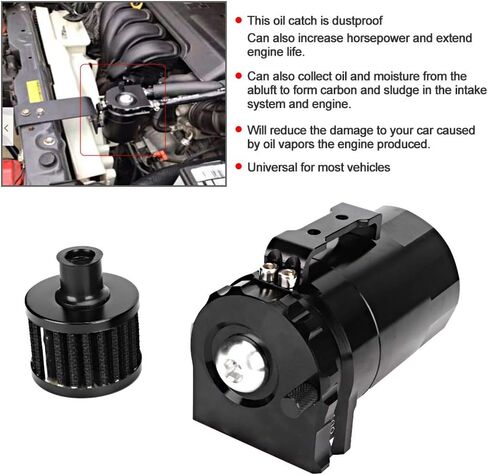 علبة Keenso Oil Can ، 300 مل من سبيكة الألومنيوم توربو زيت خزان مع مرشح فاتحة للمياه دليل على الأتربة للمركبات العالمية in Kuwait