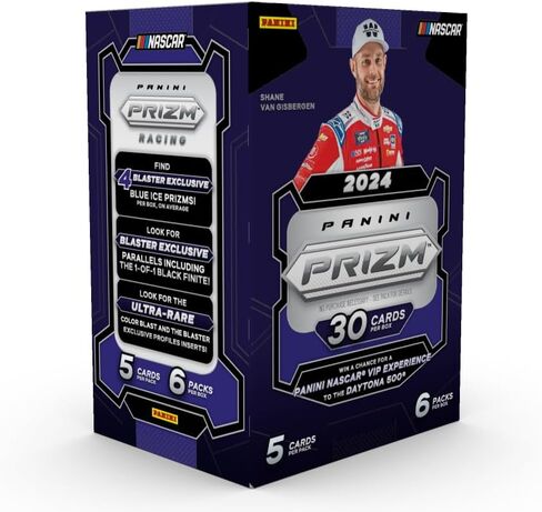 2024 Panini Prizm NASCAR Racing Blaster Box – Official Racing Trading Cards – Includes Blaster-Exclusive Prizms, Inserts & Rookies – Sealed Panini Retail Box in Saudi Arabia