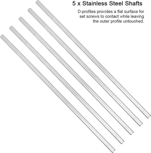 5Pcs Steel D Shaft Φ6mm Robots Parts Fit for TETRIX FTC FRC First WRO Robots Industrial Robot Parts Stainless Steel 22cm 0.6cm 5Pcs in Saudi Arabia