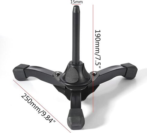Portable Foldable Tripod Stand for Clarinet Flute Oboe Wind Instrument Ideal for Musicians on the Go Offering Easy Installation and Stable Support Comes in Black (Metal) in Saudi Arabia
