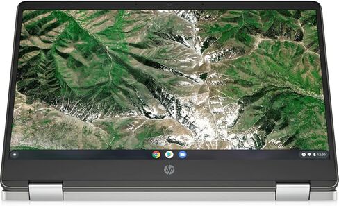 HP Chromebook x360 14-inch HD Touchscreen, 64GB eMMC, Intel Celeron N4020 2-in-1 Laptop (4GB RAM, USB-C, Wi-Fi, Webcam, SD Card Reader, Chrome OS) Silver, 14a-ca0036tg (Renewed) in Kuwait