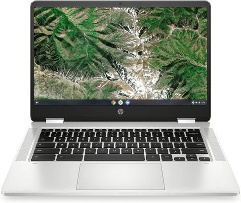 HP Chromebook x360 14-inch HD Touchscreen, 64GB eMMC, Intel Celeron N4020 2-in-1 Laptop (4GB RAM, USB-C, Wi-Fi, Webcam, SD Card Reader, Chrome OS) Silver, 14a-ca0036tg (Renewed) in Kuwait