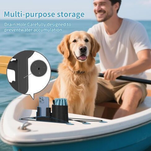 Paddleboard Cup Holder，Non-Tipping Kayak Cup Paddle Board and Stand Up Paddle Board Accessories，2 in 1 Stand Up Paddleboard Drink Holder for Types of Cup Bottle Drink & Phone Holder in Saudi Arabia