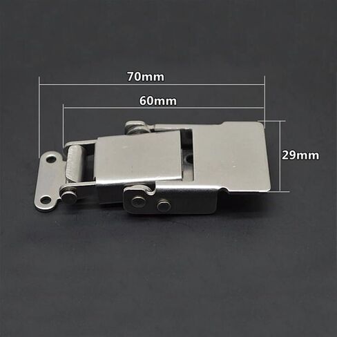 زبابي من الفولاذ المقاوم للصدأ Hasp Draw Draw Latch 60x29mm ， صندوق أدوات مربع خشبي ， ملحقات مربع الكهروميكانيكية 1pcs (UP) in Saudi Arabia