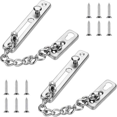 Door Chain Lock,Chain Safe Buckle,Latch Safety Limiter,2Pcs Home Door ChainHome Hotel Door Bolt Anti-Theft Door Safety Chain Door Lock Anti-Theft Buckle Door Latch Lock in Saudi Arabia