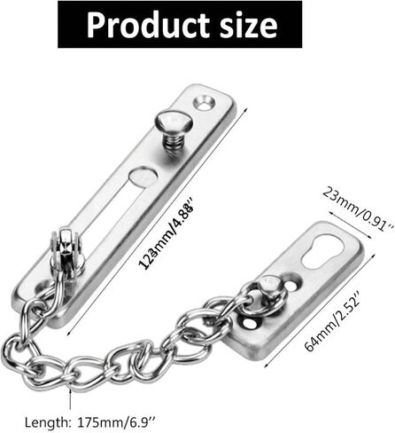 Door Chain Lock,Chain Safe Buckle,Latch Safety Limiter,2Pcs Home Door ChainHome Hotel Door Bolt Anti-Theft Door Safety Chain Door Lock Anti-Theft Buckle Door Latch Lock in Saudi Arabia