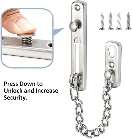 Door Chain Lock,Chain Safe Buckle,Latch Safety Limiter,2Pcs Home Door ChainHome Hotel Door Bolt Anti-Theft Door Safety Chain Door Lock Anti-Theft Buckle Door Latch Lock in Saudi Arabia