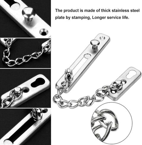 Door Chain Lock,Chain Safe Buckle,Latch Safety Limiter,2Pcs Home Door ChainHome Hotel Door Bolt Anti-Theft Door Safety Chain Door Lock Anti-Theft Buckle Door Latch Lock in Saudi Arabia