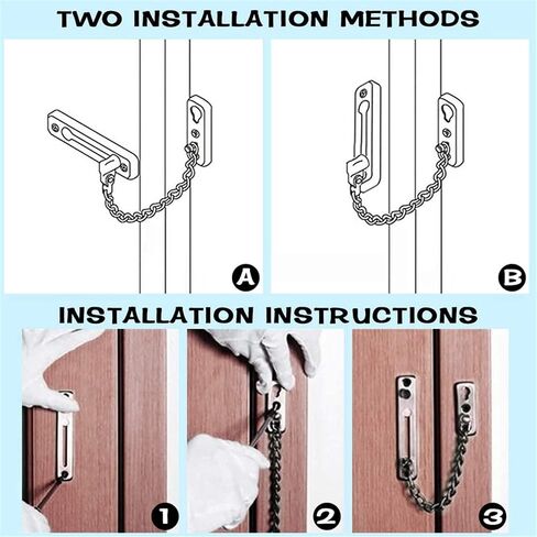 Door Chain Lock,Chain Safe Buckle,Latch Safety Limiter,2Pcs Home Door ChainHome Hotel Door Bolt Anti-Theft Door Safety Chain Door Lock Anti-Theft Buckle Door Latch Lock in Saudi Arabia