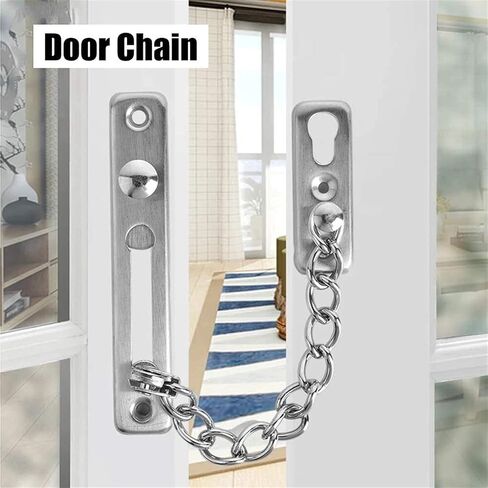 Door Chain Lock,Chain Safe Buckle,Latch Safety Limiter,2Pcs Home Door ChainHome Hotel Door Bolt Anti-Theft Door Safety Chain Door Lock Anti-Theft Buckle Door Latch Lock in Saudi Arabia
