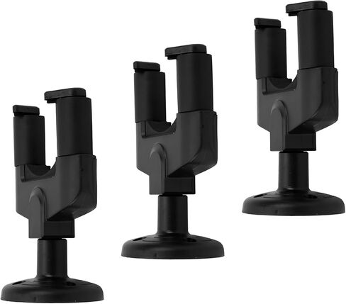 Fydun 3Pcs Guitar Wall, Hooks Plastic Black Universal Mounting Stand Brackets Multiple Stands for Ukulele Bass Accessories in Kuwait