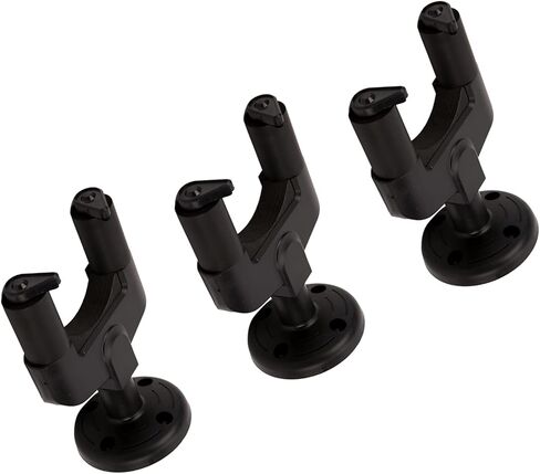 Fydun 3Pcs Guitar Wall, Hooks Plastic Black Universal Mounting Stand Brackets Multiple Stands for Ukulele Bass Accessories in Kuwait