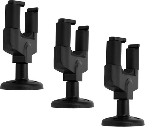 Fydun 3Pcs Guitar Wall, Hooks Plastic Black Universal Mounting Stand Brackets Multiple Stands for Ukulele Bass Accessories in Kuwait