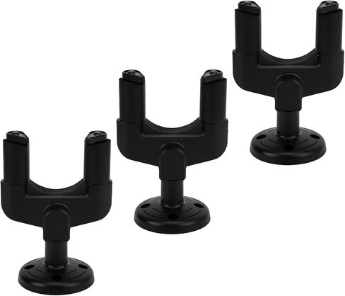 Fydun 3Pcs Guitar Wall, Hooks Plastic Black Universal Mounting Stand Brackets Multiple Stands for Ukulele Bass Accessories in Kuwait