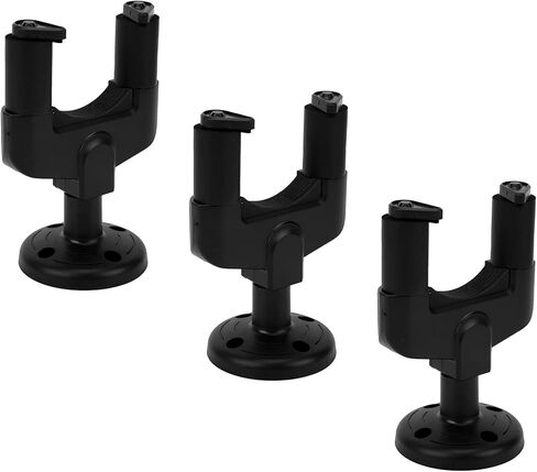 Fydun 3Pcs Guitar Wall, Hooks Plastic Black Universal Mounting Stand Brackets Multiple Stands for Ukulele Bass Accessories in Kuwait