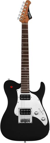 Westcreek TT-50ks غيتار كهربائي صلبة ، جسم الماهوغوني ، رقبة القيقب ، لوحة خشب الورد ، الحنق المستدير ، الجوز العظمي ، 22 الحنق (أسود) in Kuwait