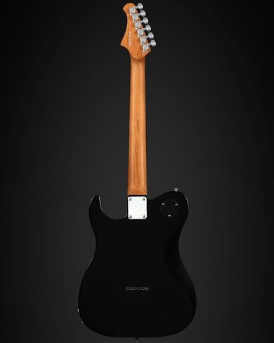 Westcreek TT-50ks غيتار كهربائي صلبة ، جسم الماهوغوني ، رقبة القيقب ، لوحة خشب الورد ، الحنق المستدير ، الجوز العظمي ، 22 الحنق (أسود) in Kuwait