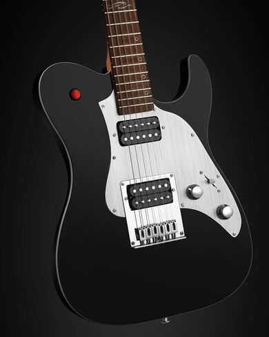 Westcreek TT-50ks غيتار كهربائي صلبة ، جسم الماهوغوني ، رقبة القيقب ، لوحة خشب الورد ، الحنق المستدير ، الجوز العظمي ، 22 الحنق (أسود) in Kuwait