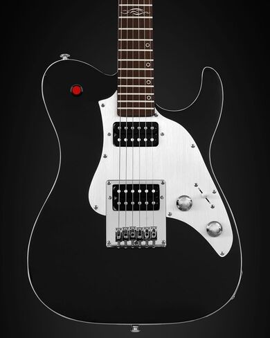 Westcreek TT-50ks غيتار كهربائي صلبة ، جسم الماهوغوني ، رقبة القيقب ، لوحة خشب الورد ، الحنق المستدير ، الجوز العظمي ، 22 الحنق (أسود) in Kuwait