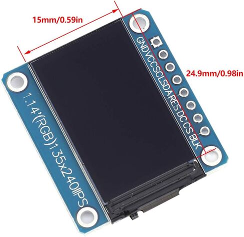 3.3V شاشة TFT ، وحدة الشاشة 1.14in E الصناعية الكهربائية 8Pin ST7789 المكونات الإلكترونية EC IC Display Display 135x240 in Saudi Arabia