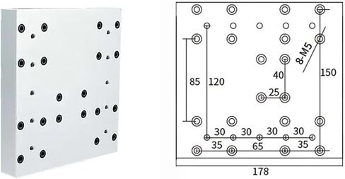 1PC Aluminum Plate Module Z Axis Motion Table CNC GX150 Sliding Stage Sliding Table Aluminum Plate Module GX150 Accessories in Saudi Arabia