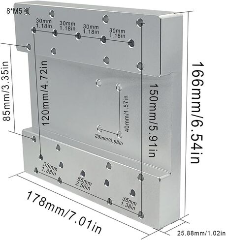 1PC Aluminum Plate Module Z Axis Motion Table CNC GX150 Sliding Stage Sliding Table Aluminum Plate Module GX150 Accessories in Saudi Arabia
