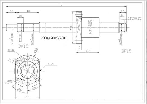 الكرة المسمار SFU2005 C7 نهاية Machined 300mm 500 600 800 1000 1500 1600 مم + RM2005 كرة واحدة من Nut 2005 كرات للسيان (600 مم) in Saudi Arabia