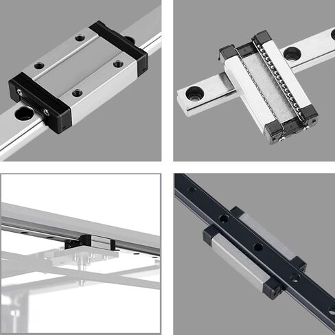 MGN MGN9 MGN12 Black Miniature Linear Rail Slide 250 300 350 400 450 500 600mm 1pc MGN12 Linear Guide+1pc MGN12H Carriage CNC(MGN9H,550mm) in Saudi Arabia